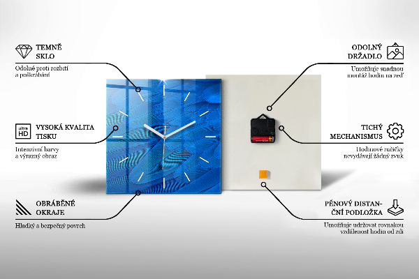 Kwadratowy zegar Pies w ciele człowieka