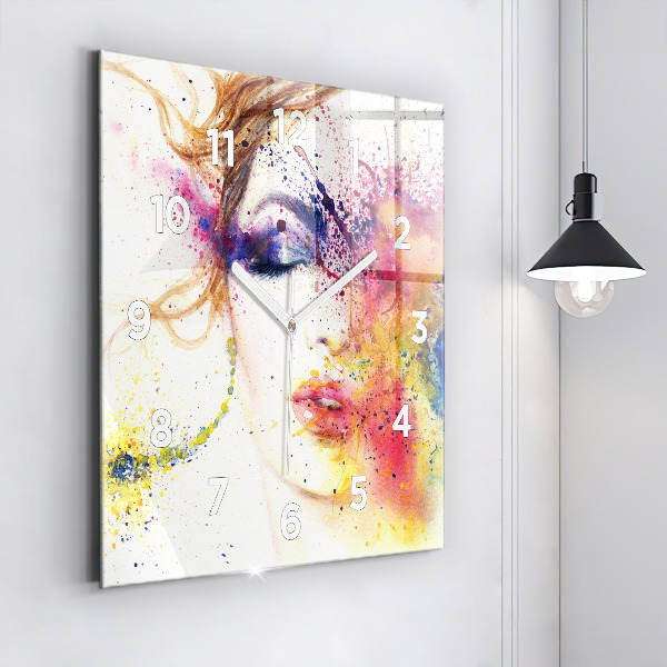Kwadratowy zegar Portret tajemniczej kobiety