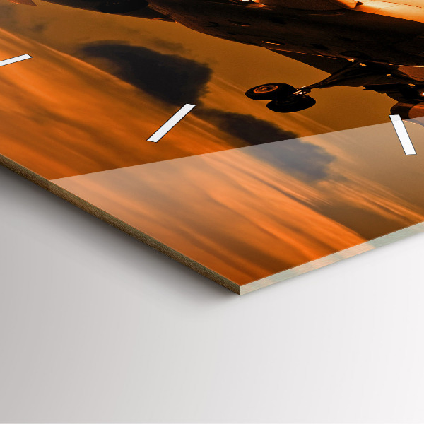 Kwadratowy zegar Podróż samolotem