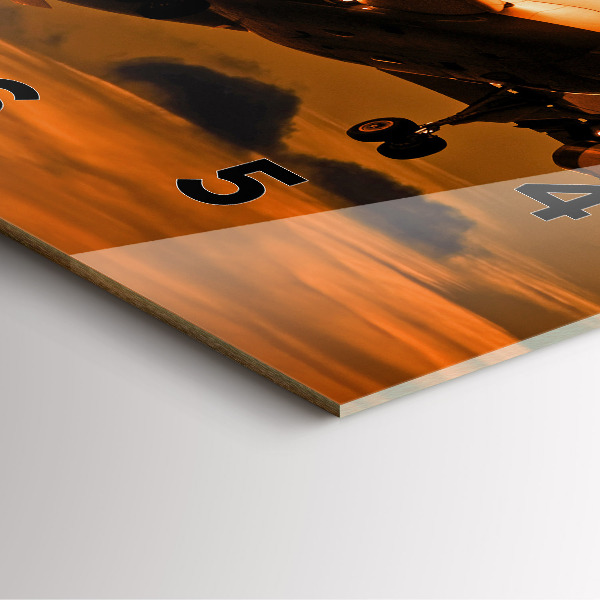 Kwadratowy zegar Podróż samolotem