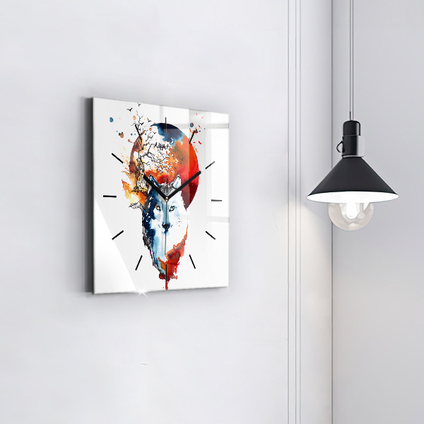 Kwadratowy zegar Wilk i Pełnia