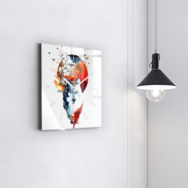 Kwadratowy zegar Wilk i Pełnia