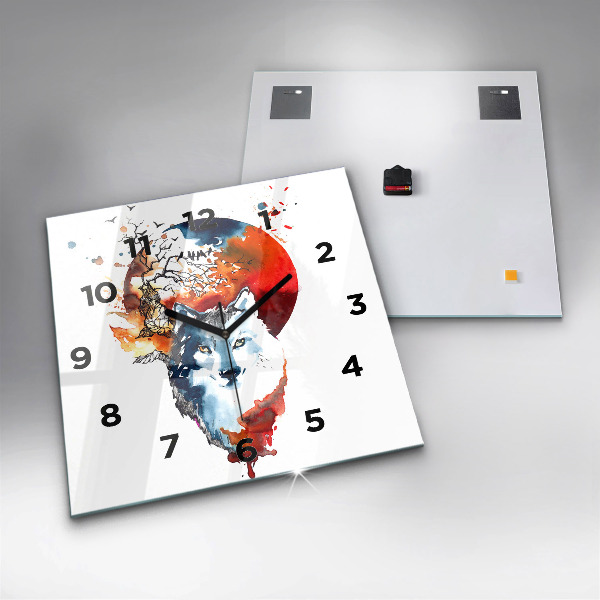 Kwadratowy zegar Wilk i Pełnia