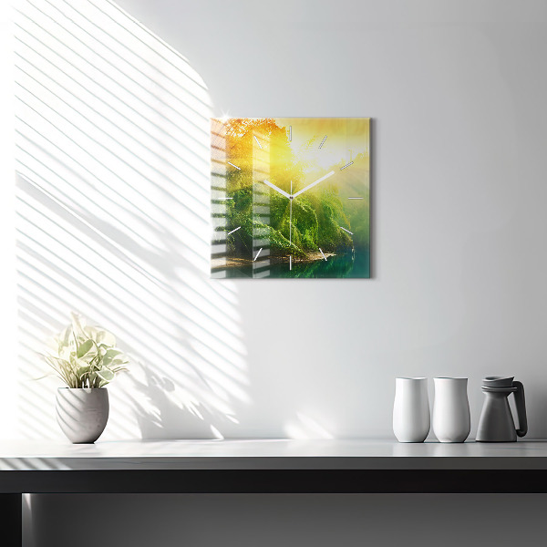 Kwadratowy zegar Spokojna natura