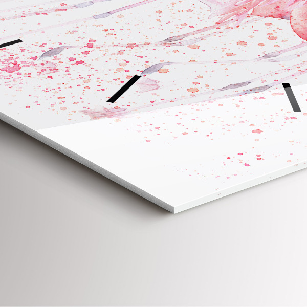 Kwadratowy zegar Grono Flamingów