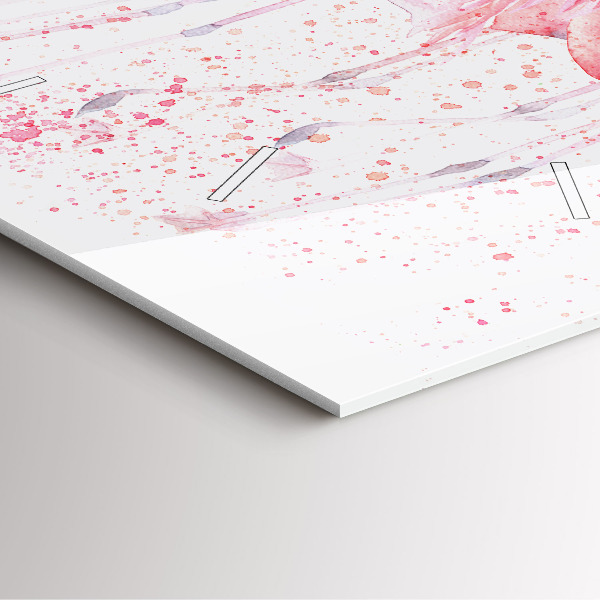 Kwadratowy zegar Grono Flamingów