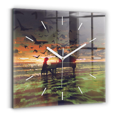 Kwadratowy zegar Koncert na plaży