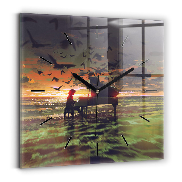 Kwadratowy zegar Koncert na plaży