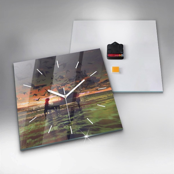 Kwadratowy zegar Koncert na plaży