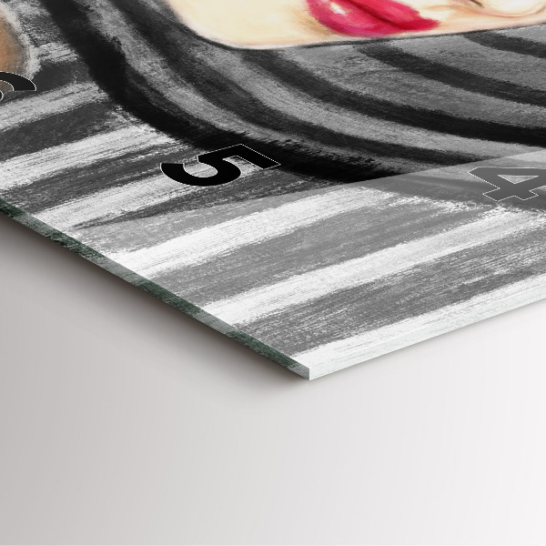 Kwadratowy zegar Kobieta w Czarno bieli