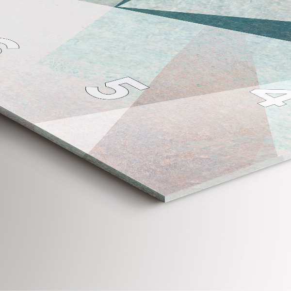 Kwadratowy zegar Trójkąty Abstrakcja Tekstura