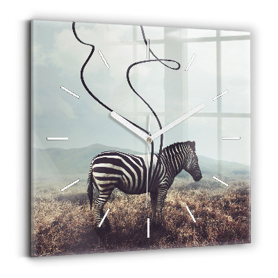 Kwadratowy zegar Zebra – Abstrakcja