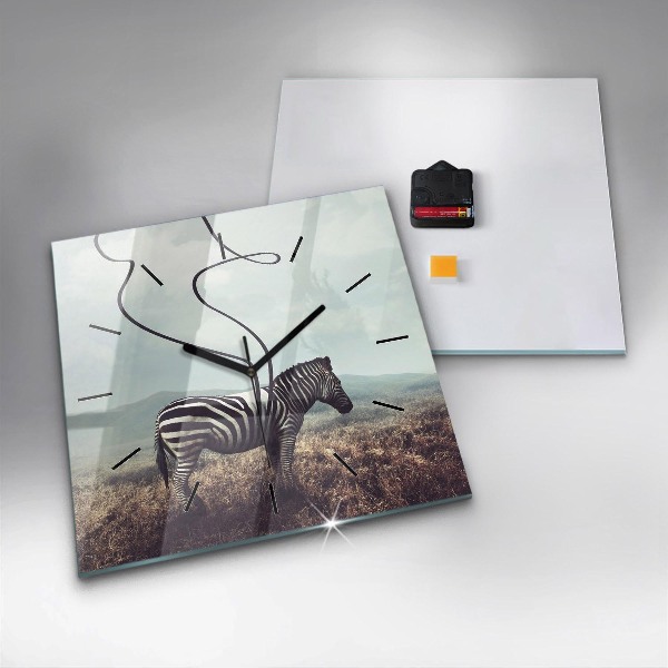 Kwadratowy zegar Zebra – Abstrakcja