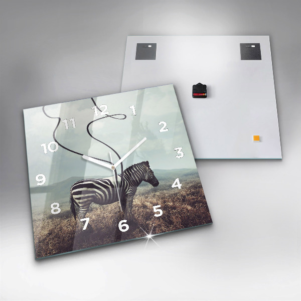 Kwadratowy zegar Zebra – Abstrakcja