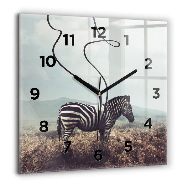 Kwadratowy zegar Zebra – Abstrakcja
