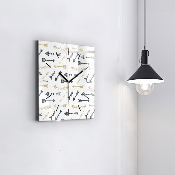 Kwadratowy zegar Geometryczny wzór hipsterski