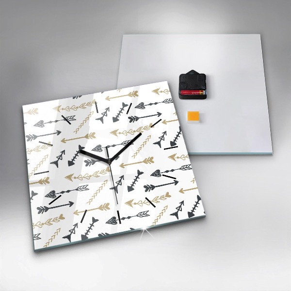 Kwadratowy zegar Geometryczny wzór hipsterski