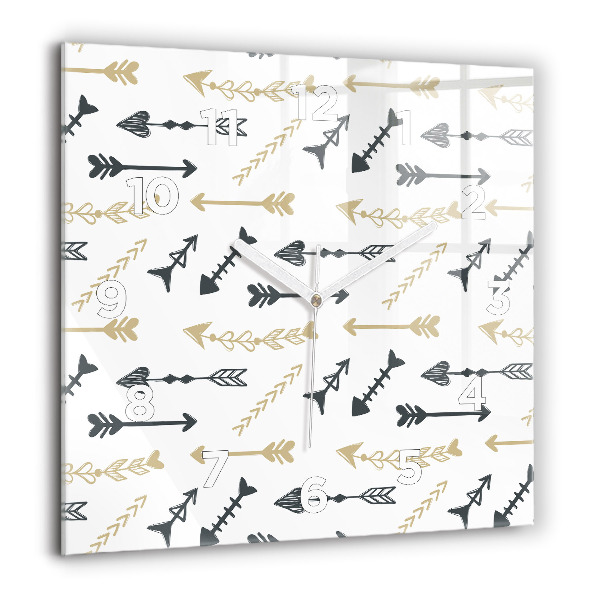 Kwadratowy zegar Geometryczny wzór hipsterski