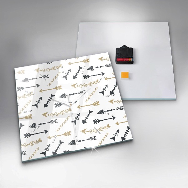 Kwadratowy zegar Geometryczny wzór hipsterski