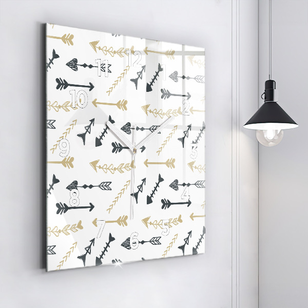 Kwadratowy zegar Geometryczny wzór hipsterski