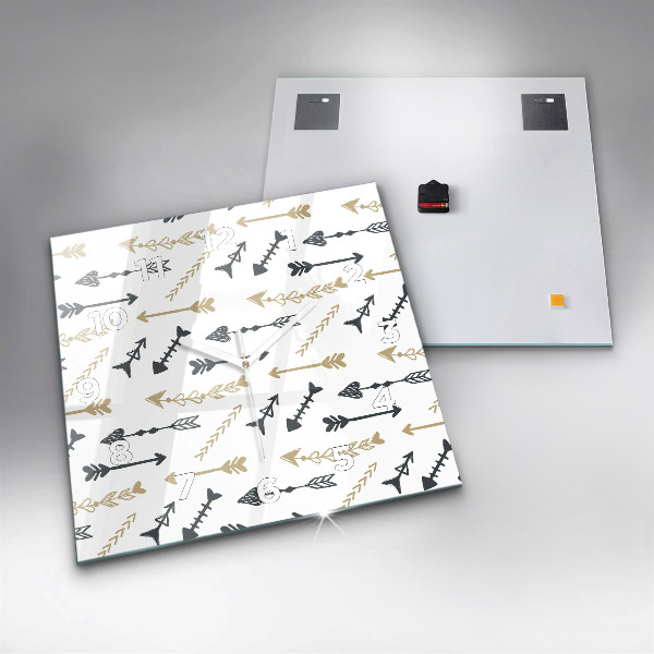 Kwadratowy zegar Geometryczny wzór hipsterski