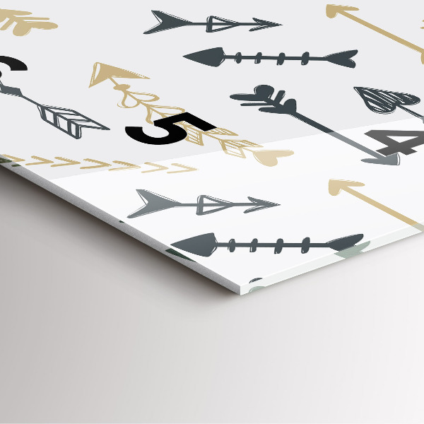 Kwadratowy zegar Geometryczny wzór hipsterski