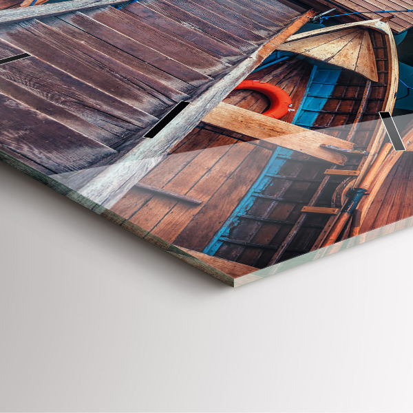 Kwadratowy zegar Pomost i Jezioro