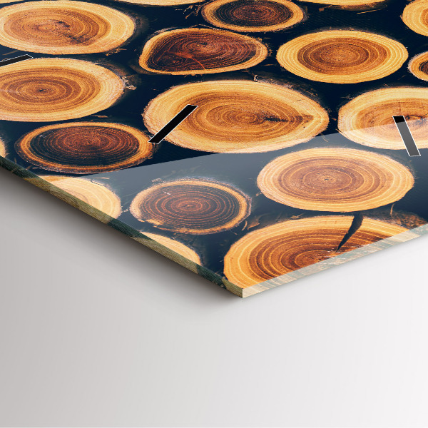 Kwadratowy zegar Drewno