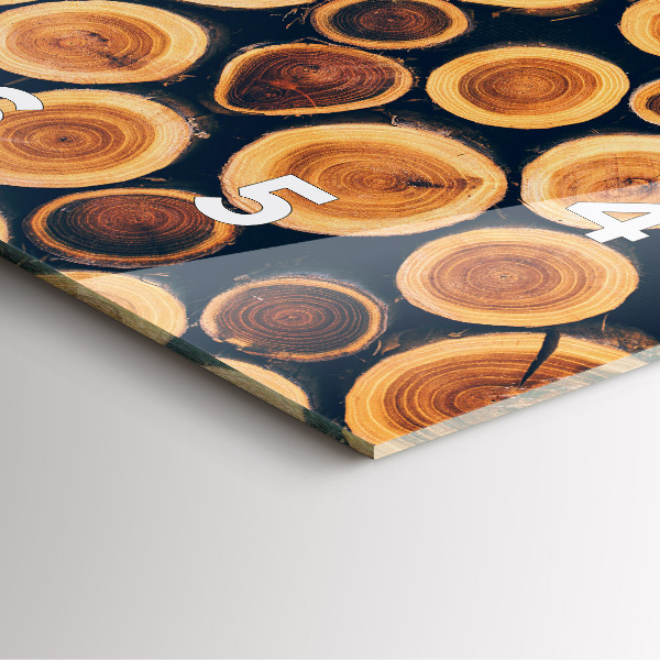 Kwadratowy zegar Drewno