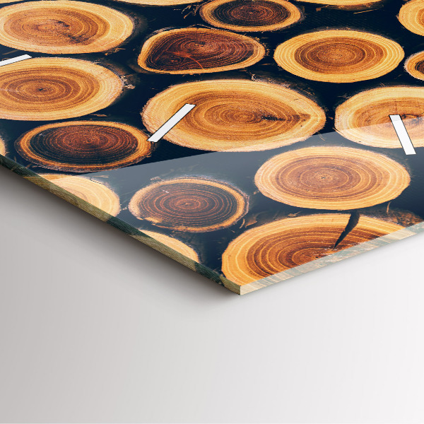 Kwadratowy zegar Drewno