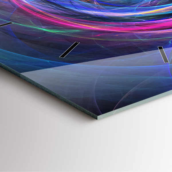 Kwadratowy zegar Kolorowy Fraktal