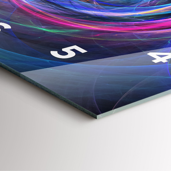 Kwadratowy zegar Kolorowy Fraktal