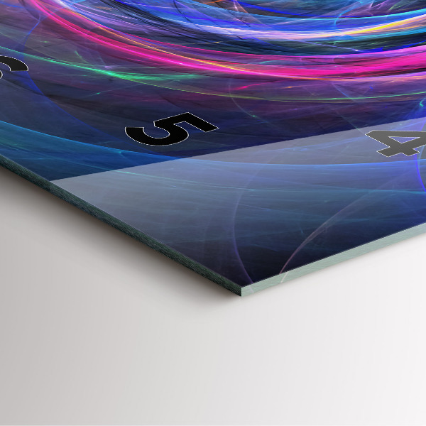 Kwadratowy zegar Kolorowy Fraktal