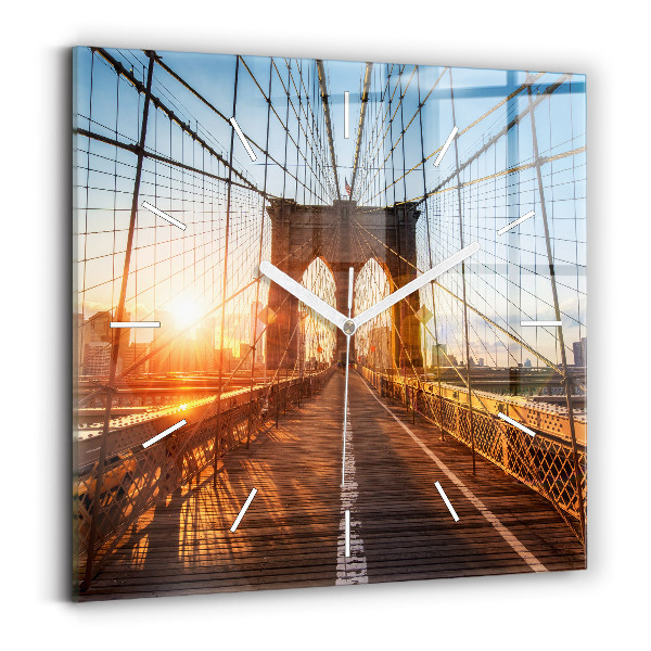 Kwadratowy zegar Most Brookliński NYC