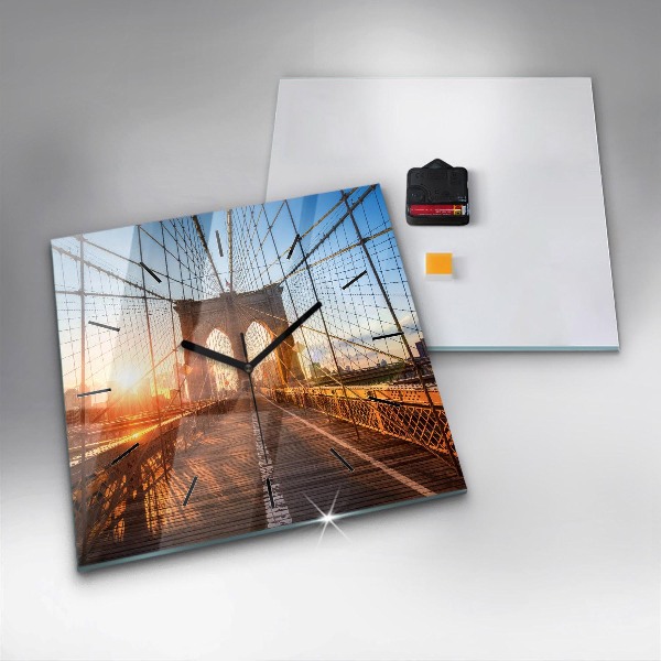 Kwadratowy zegar Most Brookliński NYC