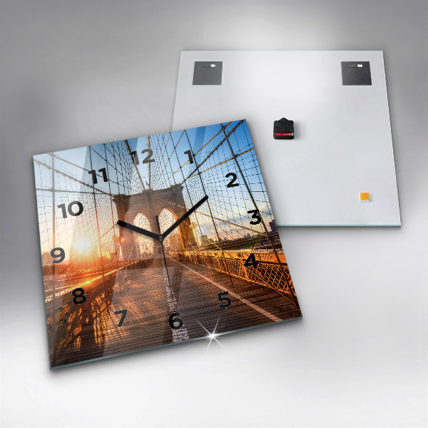 Kwadratowy zegar Most Brookliński NYC