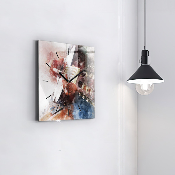 Kwadratowy zegar Wizualizacja Gitary