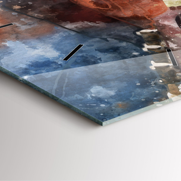 Kwadratowy zegar Wizualizacja Gitary