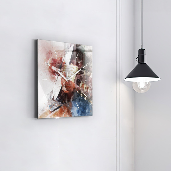 Kwadratowy zegar Wizualizacja Gitary