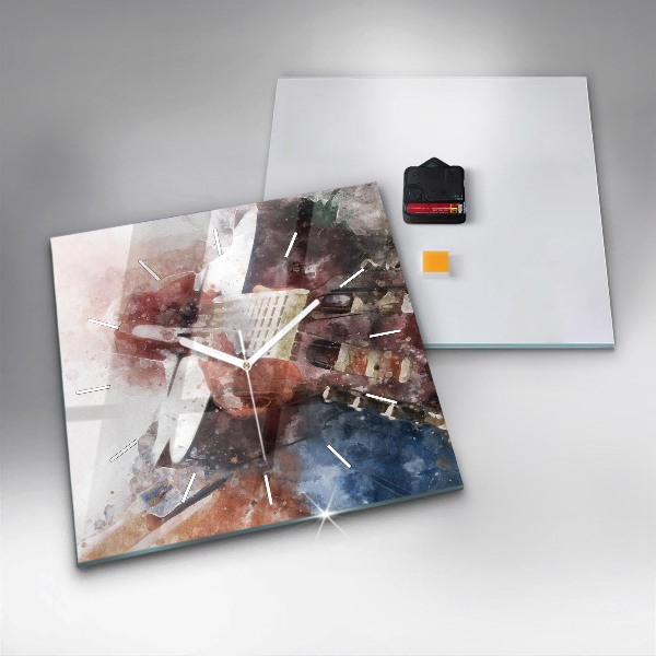 Kwadratowy zegar Wizualizacja Gitary