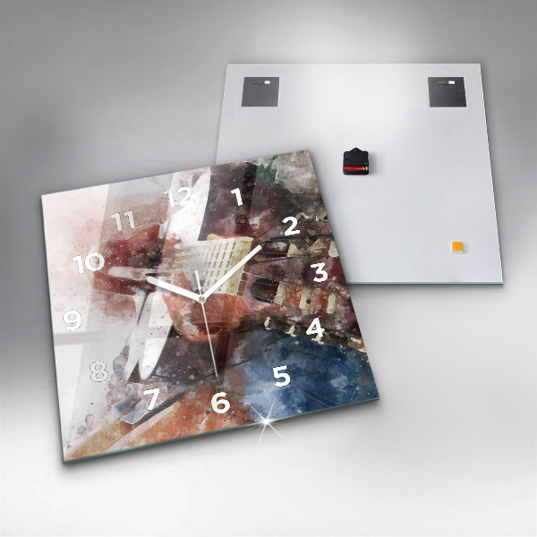 Kwadratowy zegar Wizualizacja Gitary