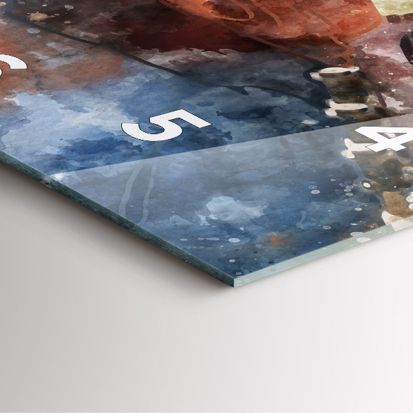 Kwadratowy zegar Wizualizacja Gitary