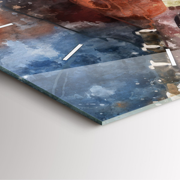 Kwadratowy zegar Wizualizacja Gitary