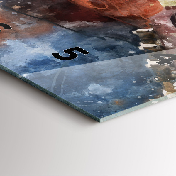 Kwadratowy zegar Wizualizacja Gitary