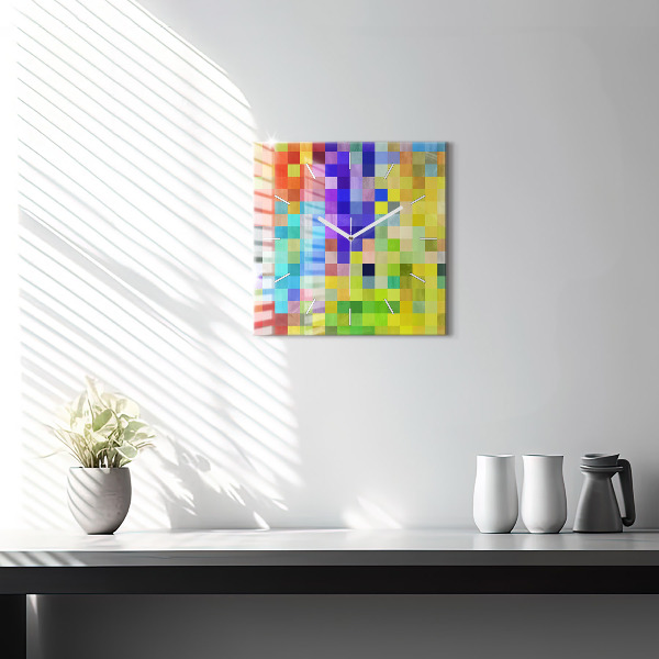 Kwadratowy zegar Kompozycja Kwadratów