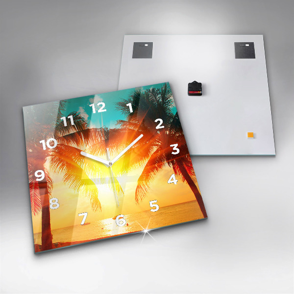 Kwadratowy zegar Wakacje Odpoczynek Lato