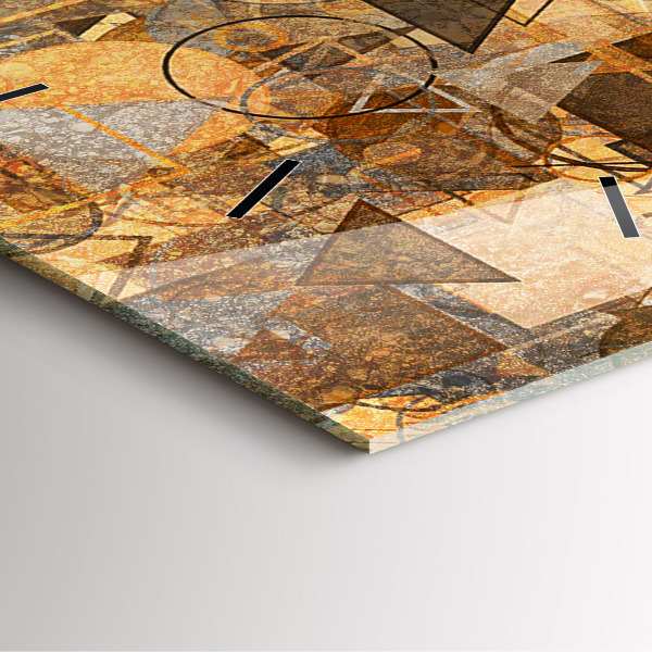 Kwadratowy zegar Kształty Geometryczne