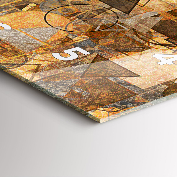 Kwadratowy zegar Kształty Geometryczne