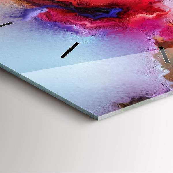 Kwadratowy zegar Rozlane farby