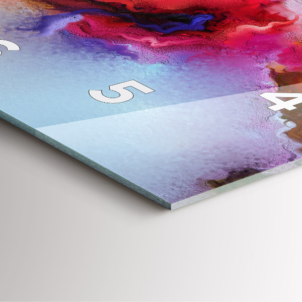 Kwadratowy zegar Rozlane farby